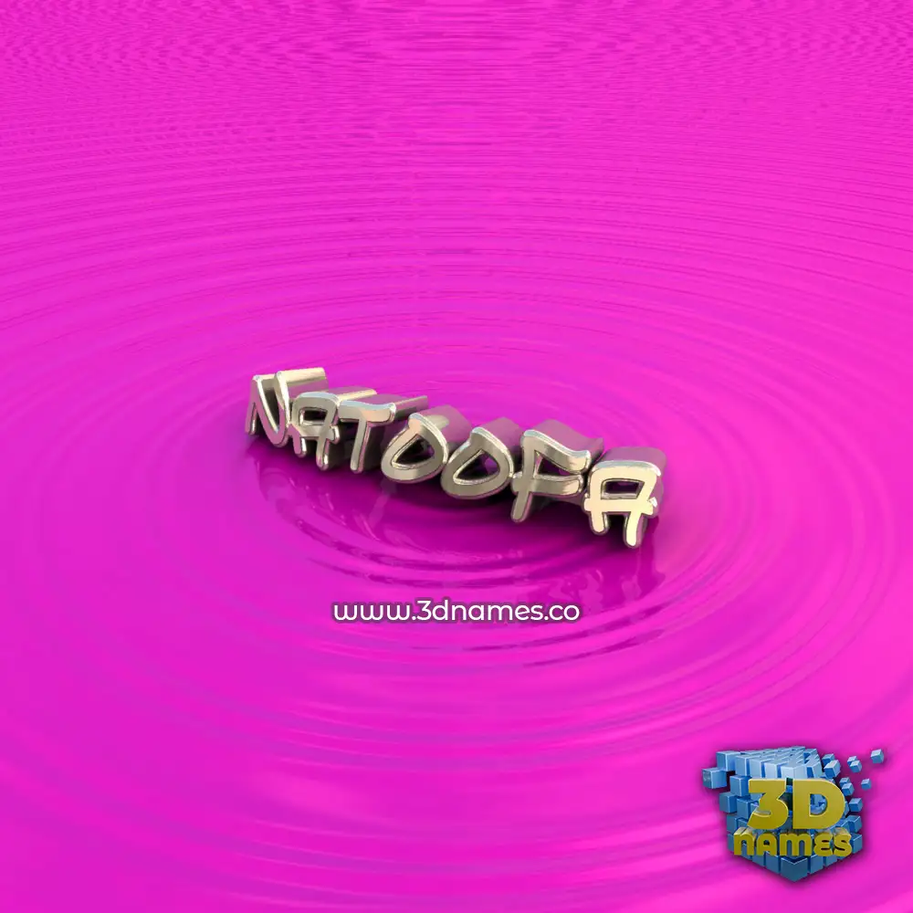 natoofa in Pink Graffiti style - 3D name wallpaper