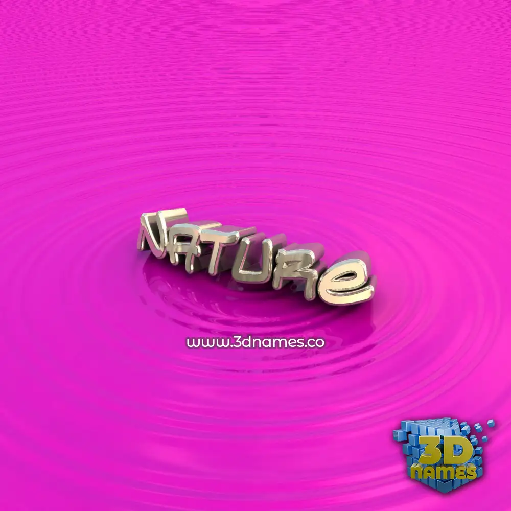 nature in Pink Graffiti style - 3D name wallpaper