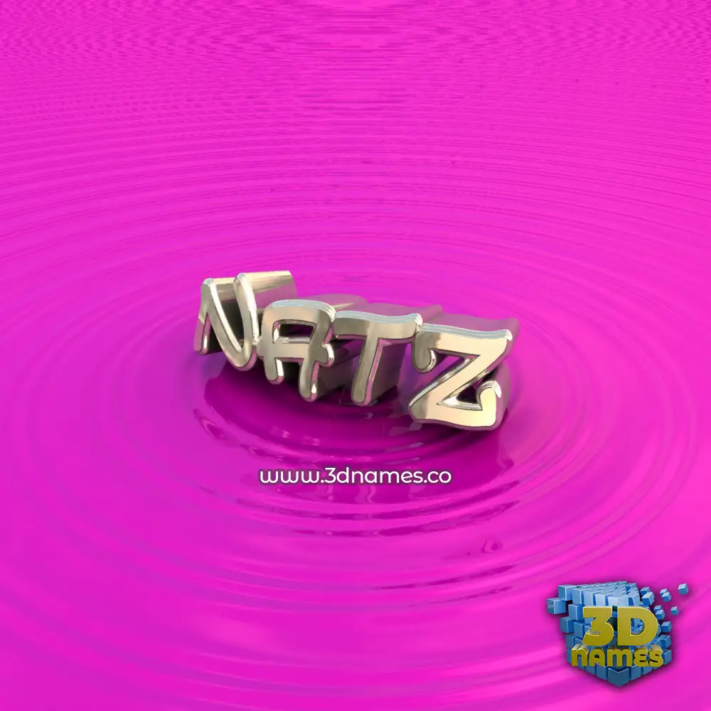 natz in Pink Graffiti style - 3D name wallpaper