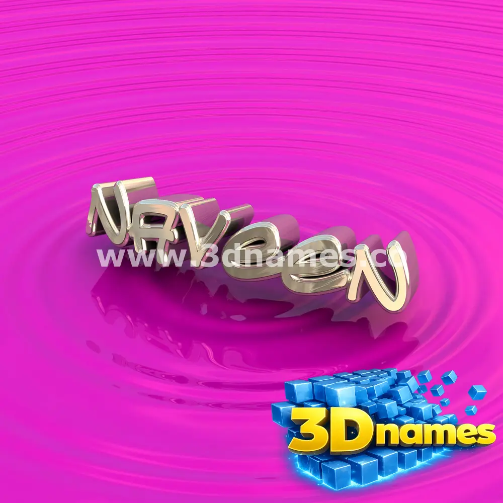 naveen in Pink Graffiti style - 3D name wallpaper