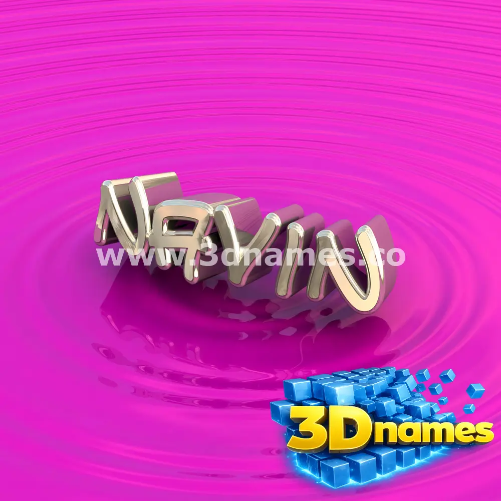 navin in Pink Graffiti style - 3D name wallpaper
