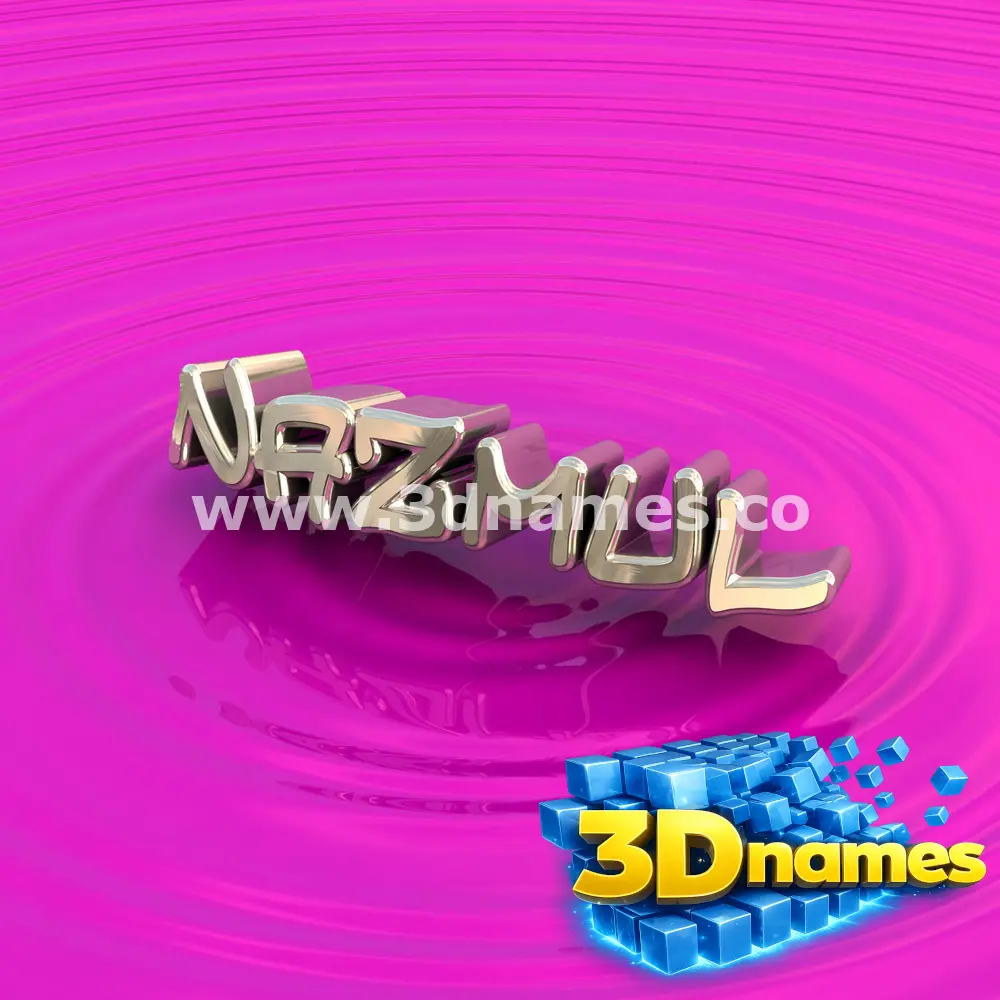 nazmul in Pink Graffiti style - 3D name wallpaper
