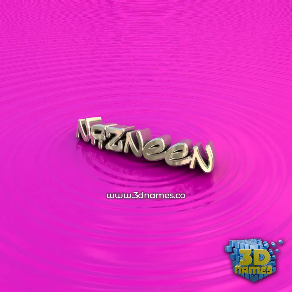 nazneen in Pink Graffiti style - 3D name wallpaper