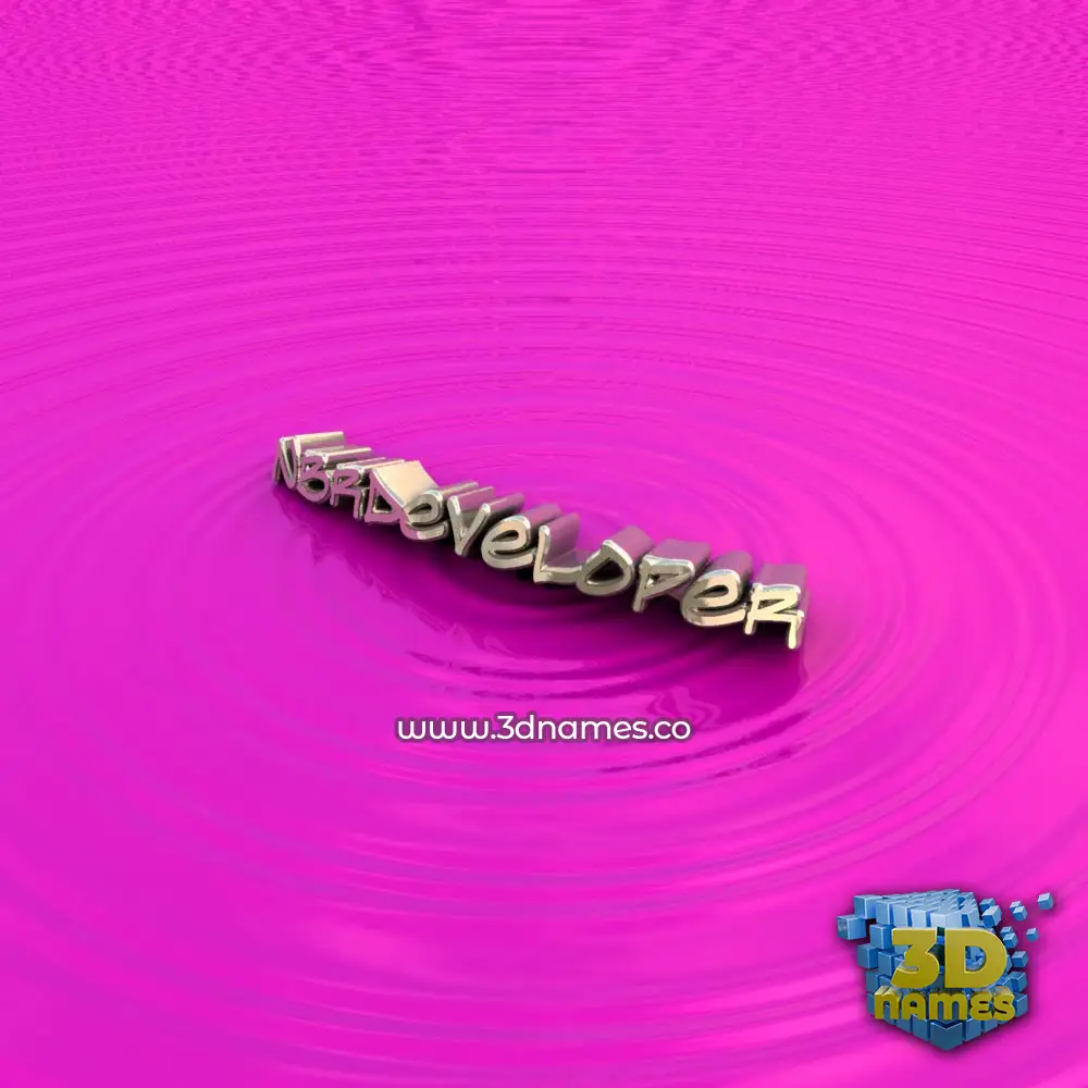 nbrdeveloper in Pink Graffiti style - 3D name wallpaper