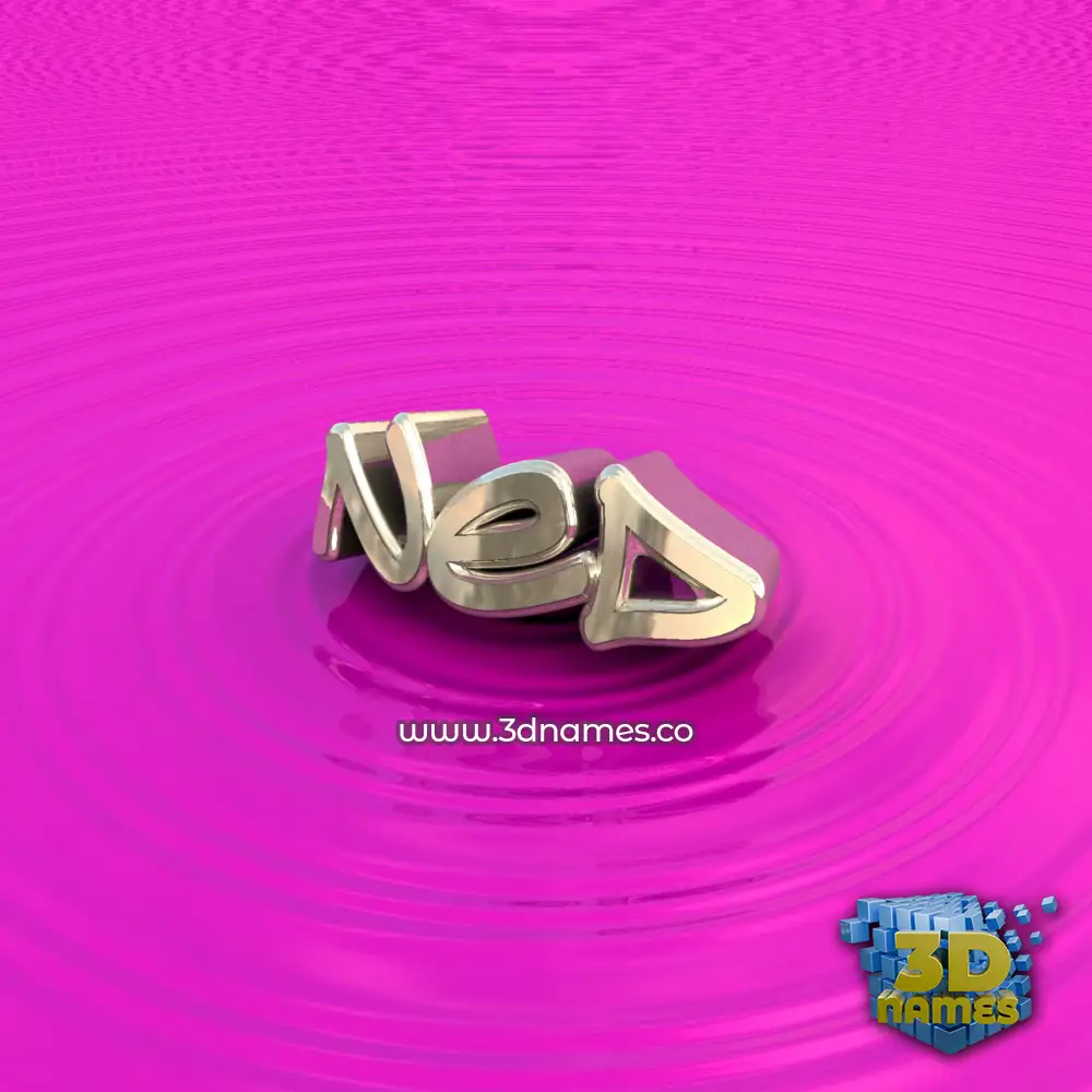 ned in Pink Graffiti style - 3D name wallpaper