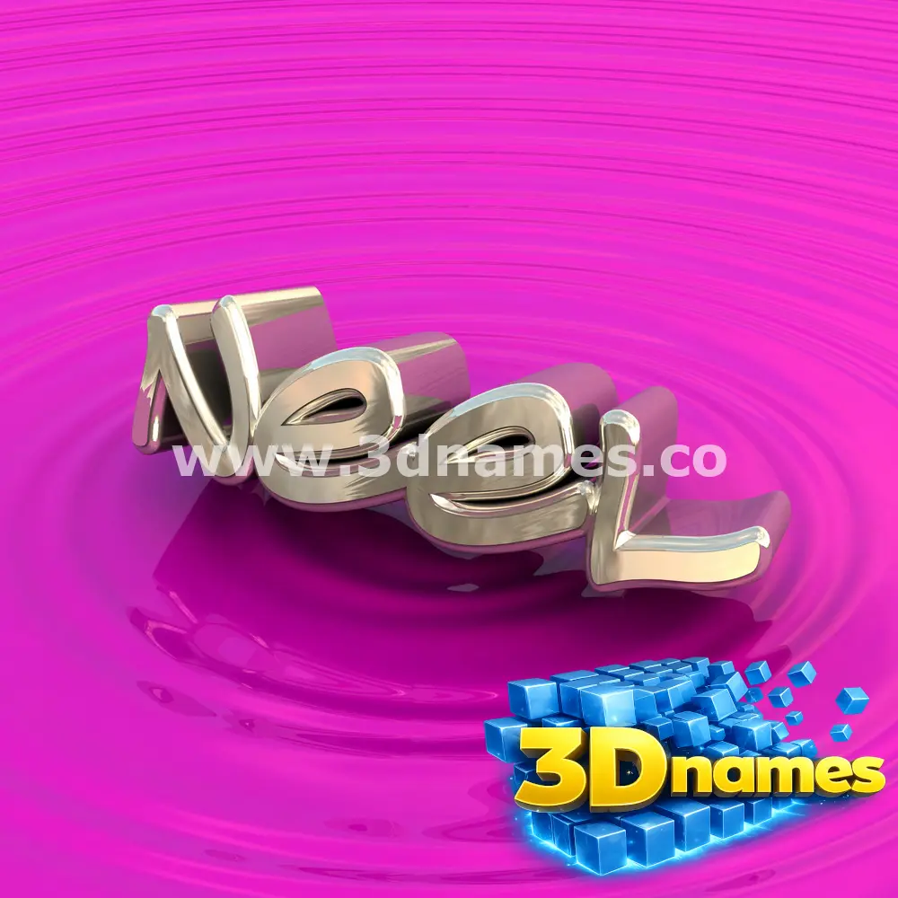 neel in Pink Graffiti style - 3D name wallpaper