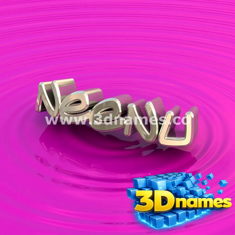 neenu in Pink Graffiti style - 3D name wallpaper
