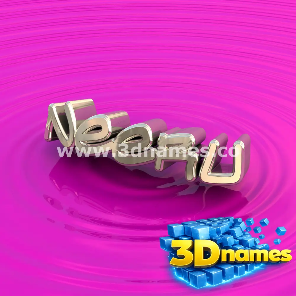 neeru in Pink Graffiti style - 3D name wallpaper