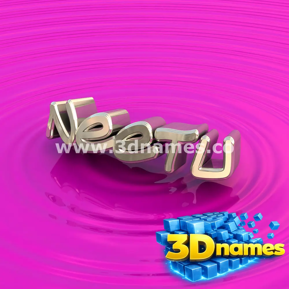 neetu in Pink Graffiti style - 3D name wallpaper