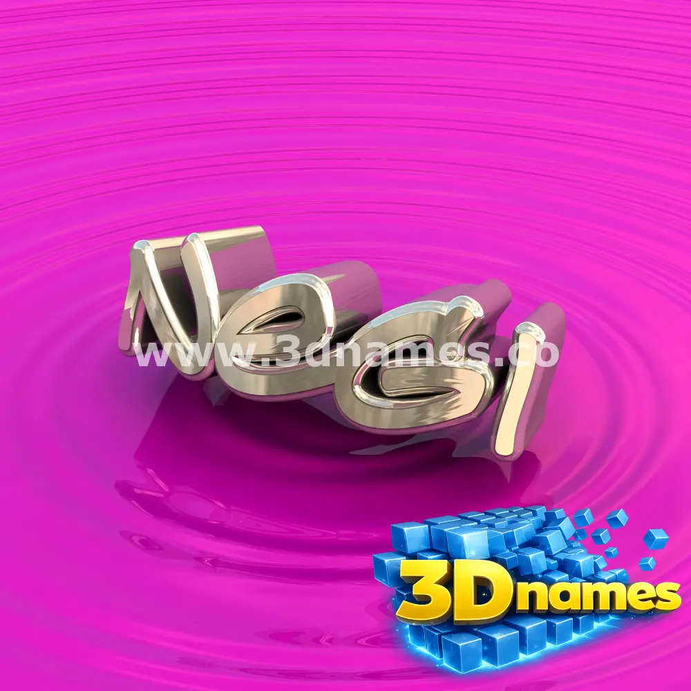 negi in Pink Graffiti style - 3D name wallpaper