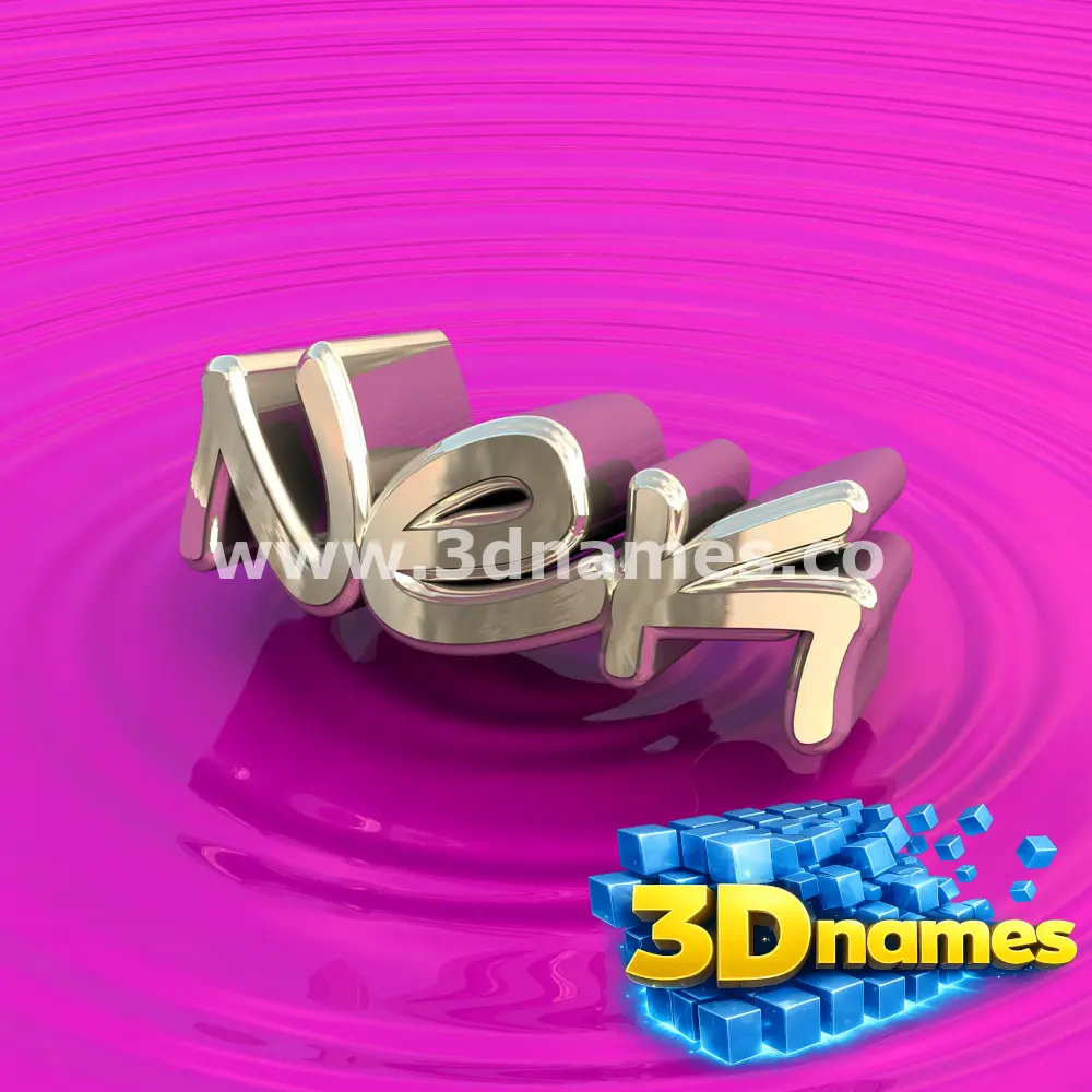 nek in Pink Graffiti style - 3D name wallpaper