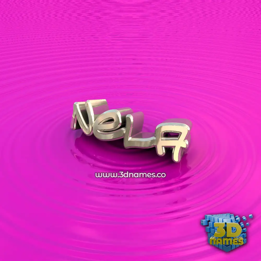 nela in Pink Graffiti style - 3D name wallpaper