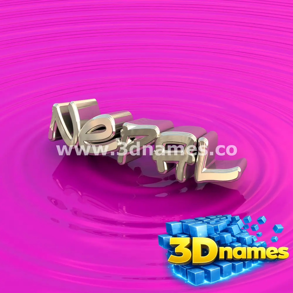 nepal in Pink Graffiti style - 3D name wallpaper