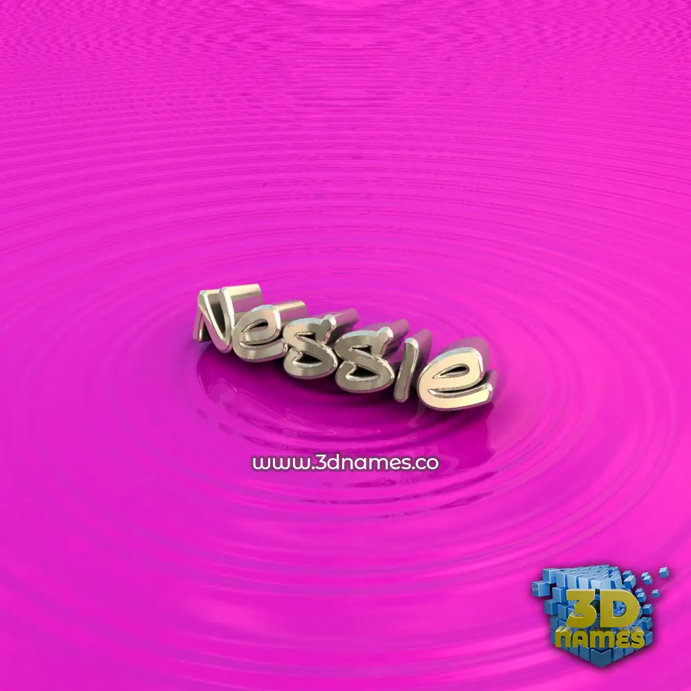 nessie in Pink Graffiti style - 3D name wallpaper