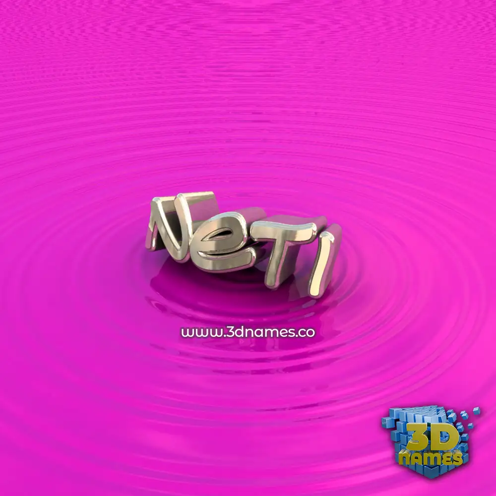 neti in Pink Graffiti style - 3D name wallpaper