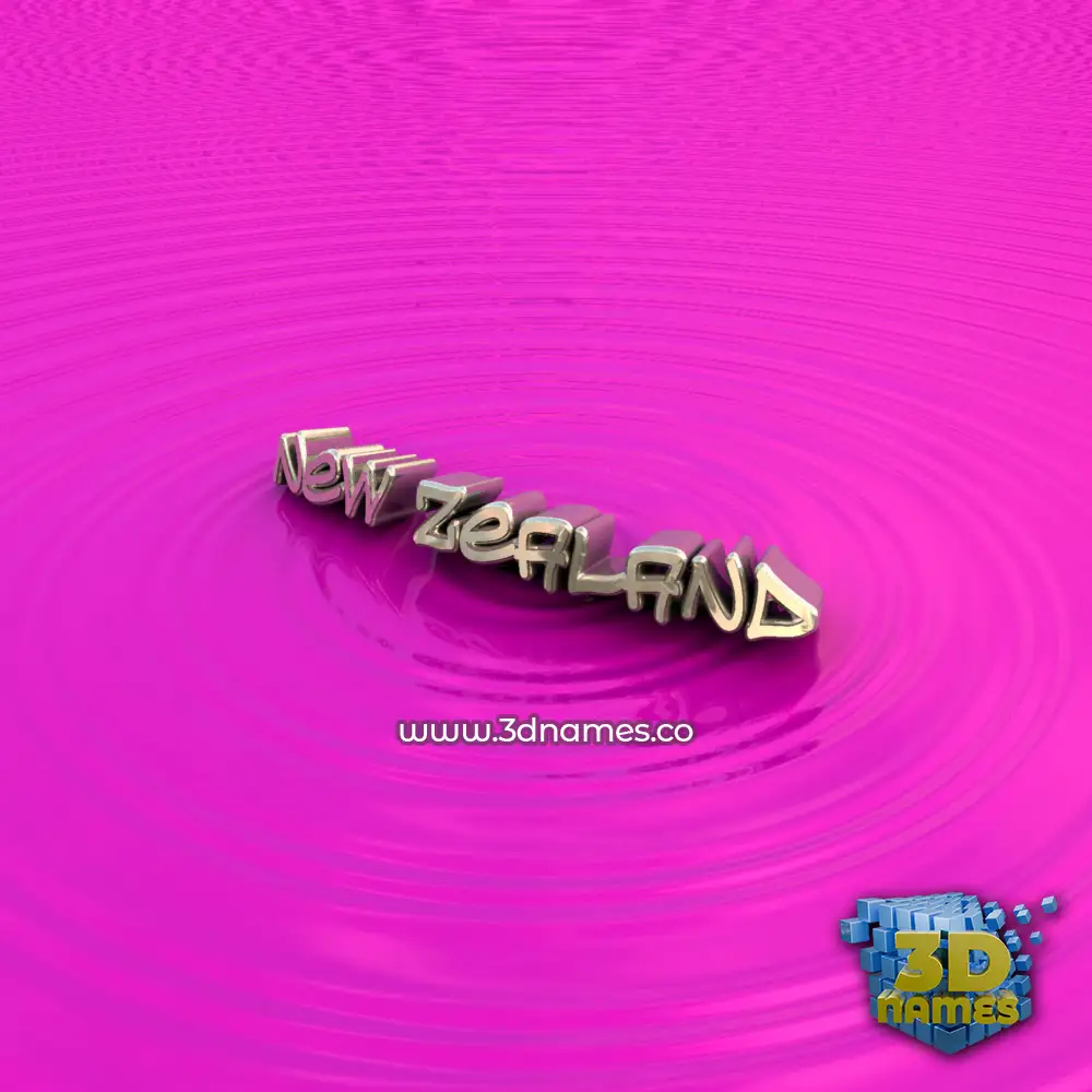 new zealand in Pink Graffiti style - 3D name wallpaper