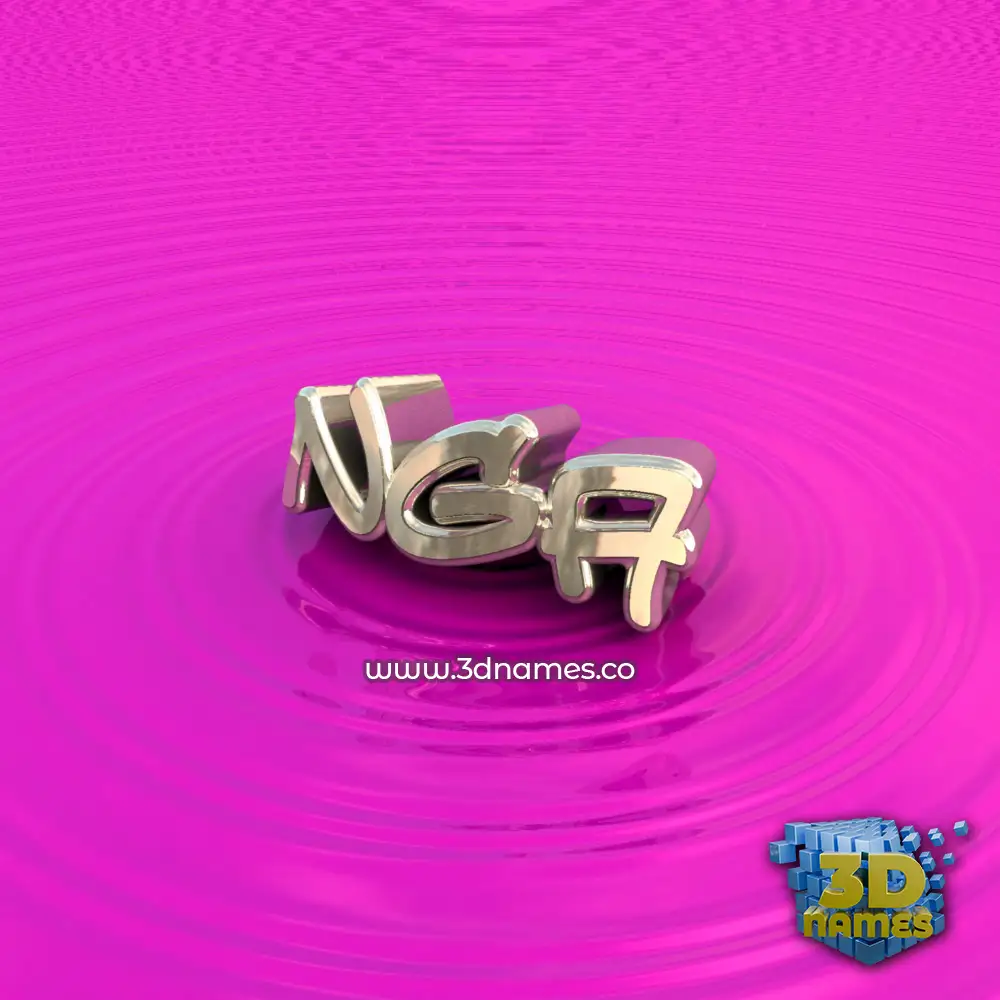 nga in Pink Graffiti style - 3D name wallpaper
