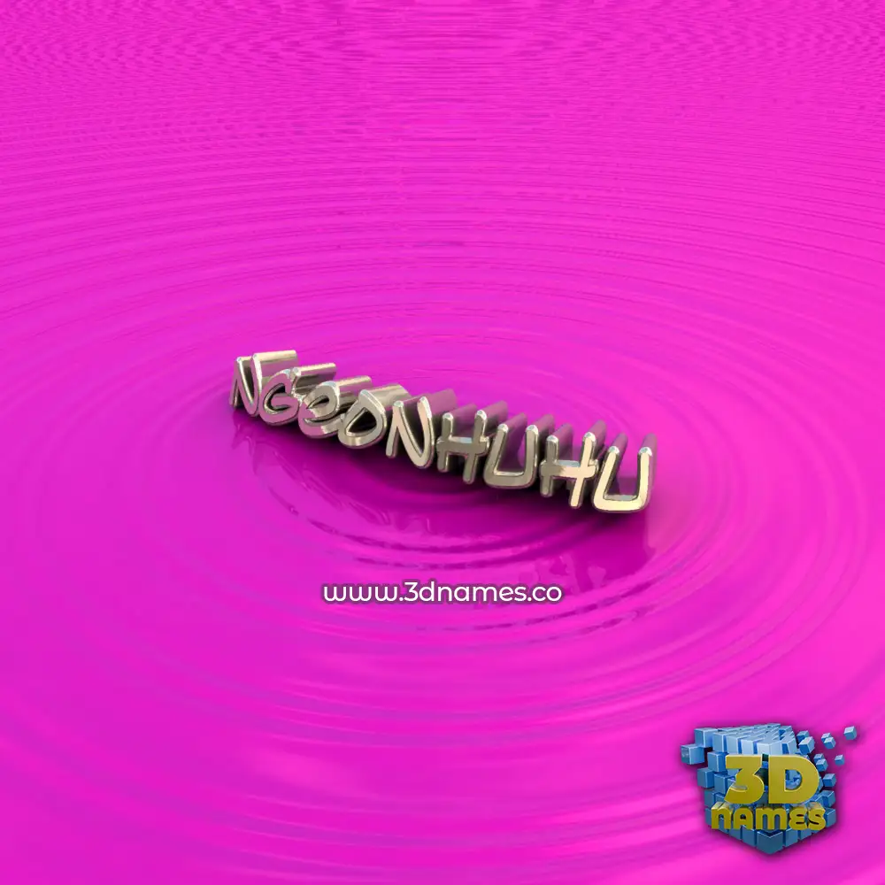 ngeonhuhu in Pink Graffiti style - 3D name wallpaper