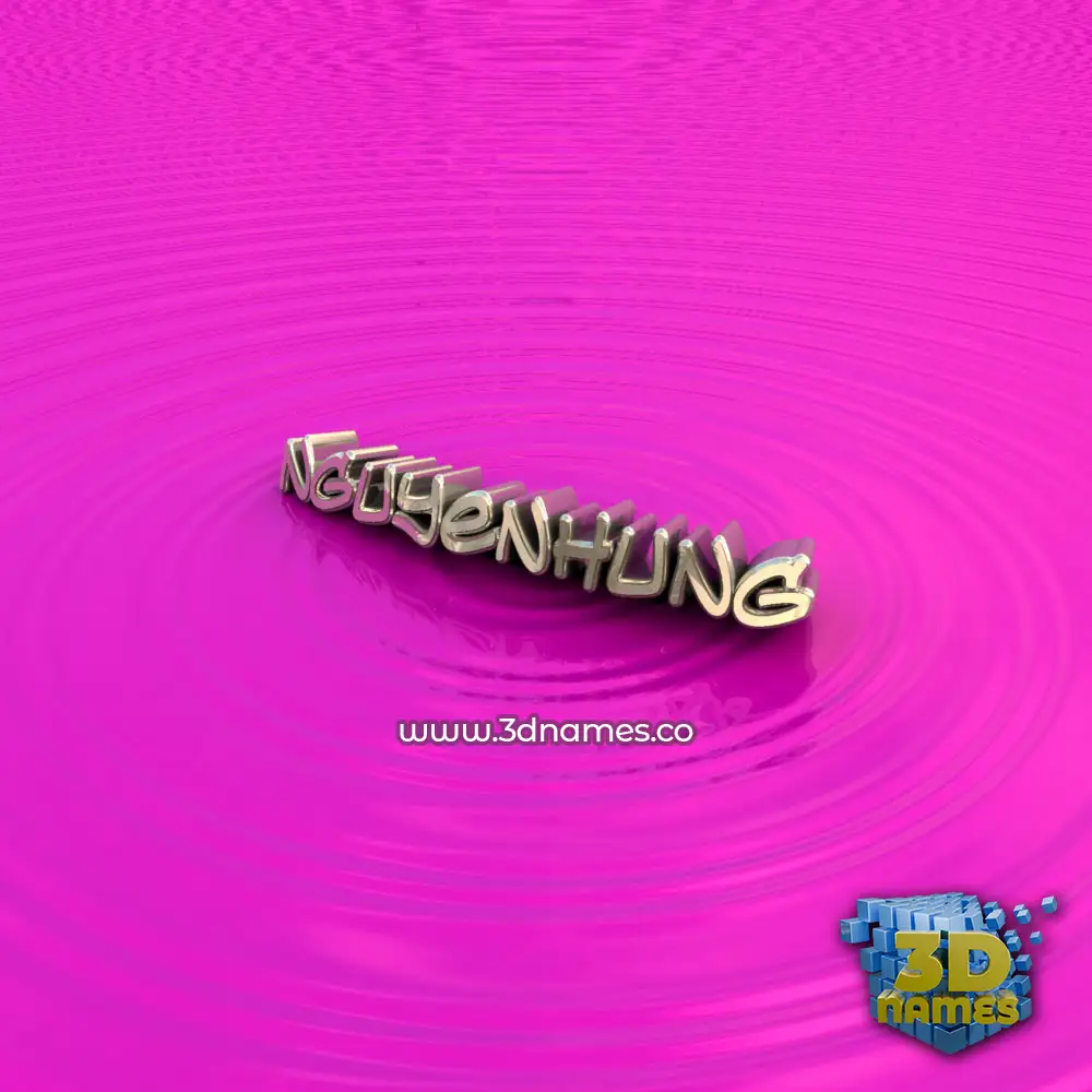nguyenhung in Pink Graffiti style - 3D name wallpaper