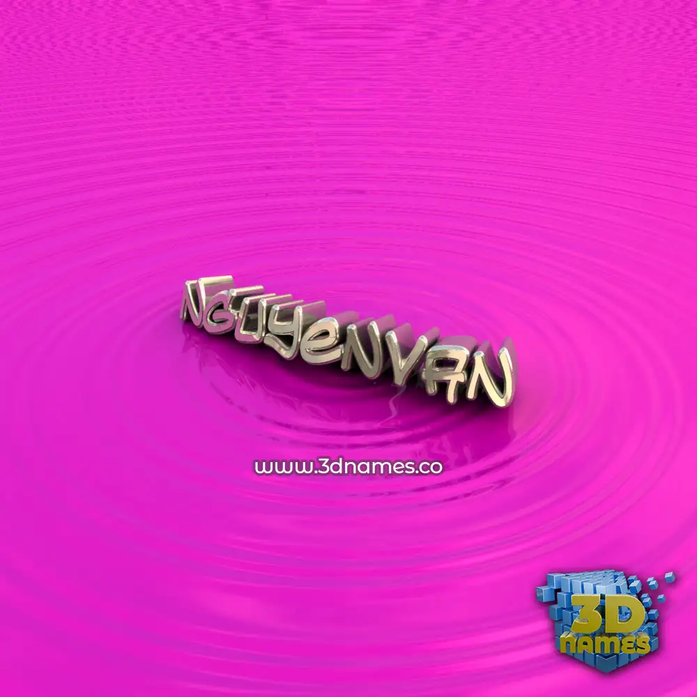 nguyenvan in Pink Graffiti style - 3D name wallpaper