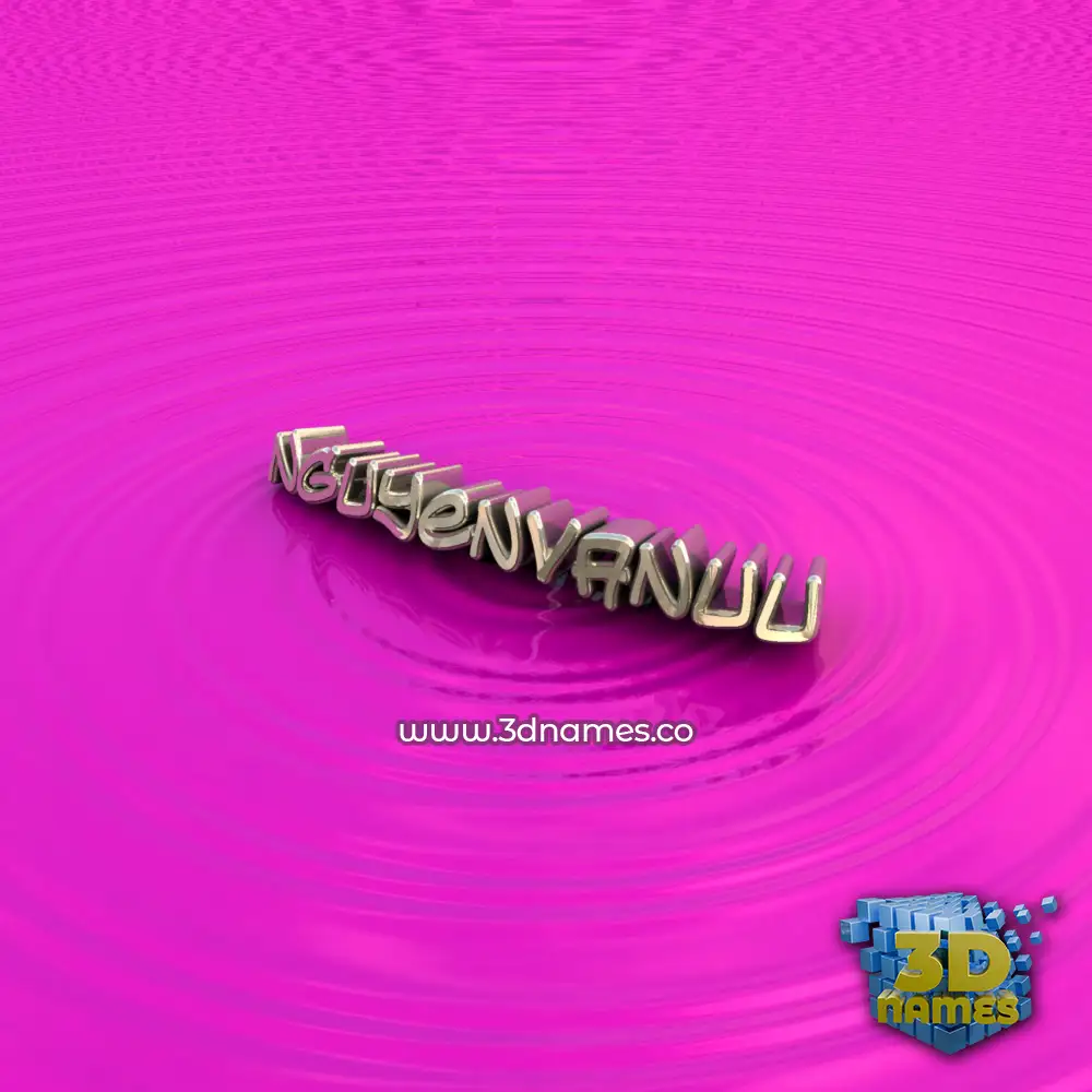 nguyenvanuu in Pink Graffiti style - 3D name wallpaper