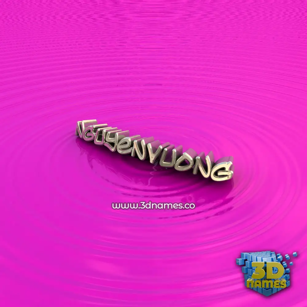 nguyenvuong in Pink Graffiti style - 3D name wallpaper
