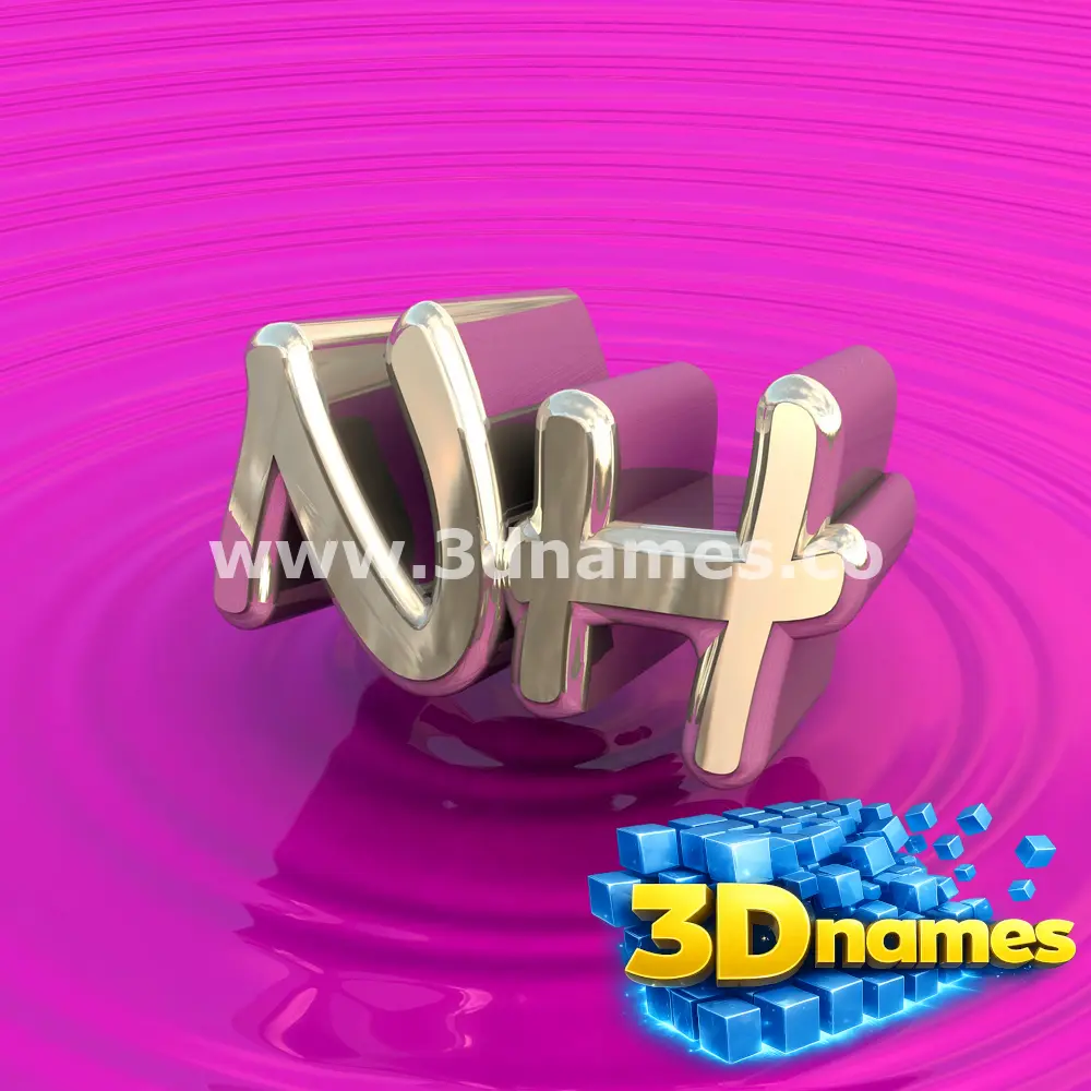 nh in Pink Graffiti style - 3D name wallpaper