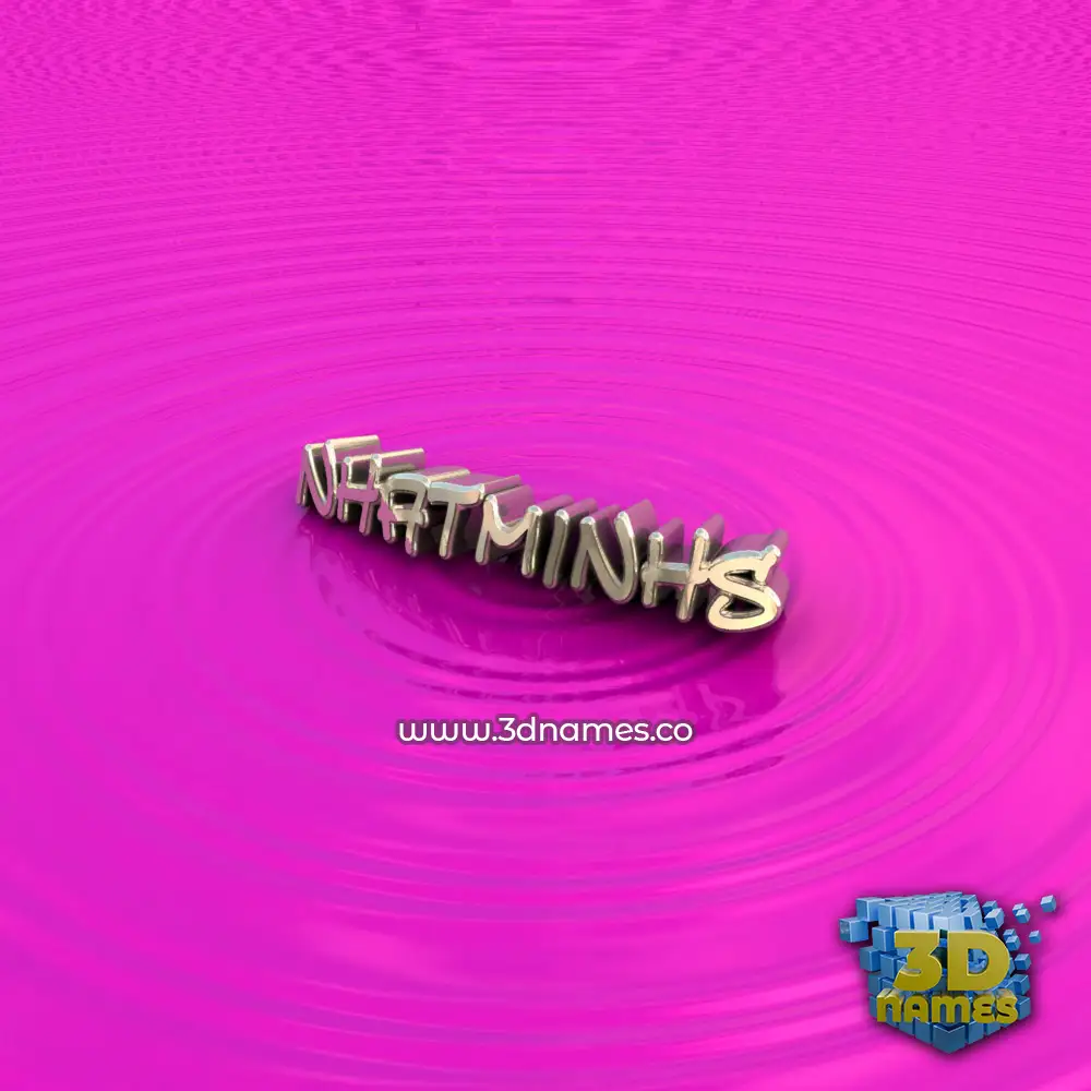 nhatminhs in Pink Graffiti style - 3D name wallpaper