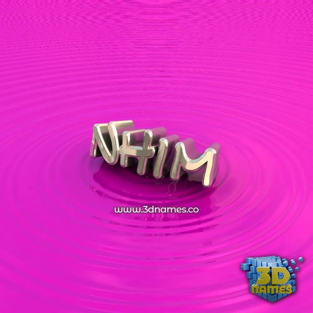 nhim in Pink Graffiti style - 3D name wallpaper