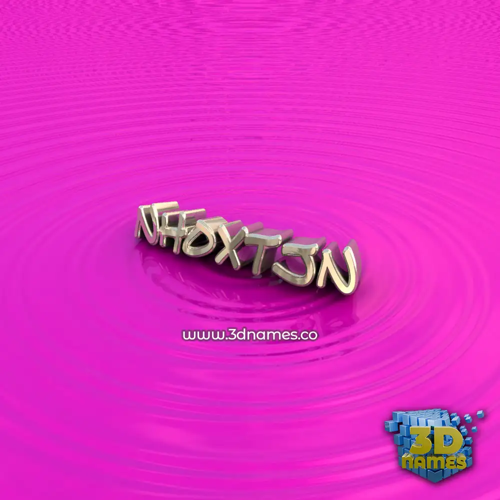nhoxtjn in Pink Graffiti style - 3D name wallpaper