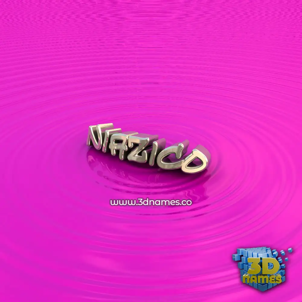 niazico in Pink Graffiti style - 3D name wallpaper