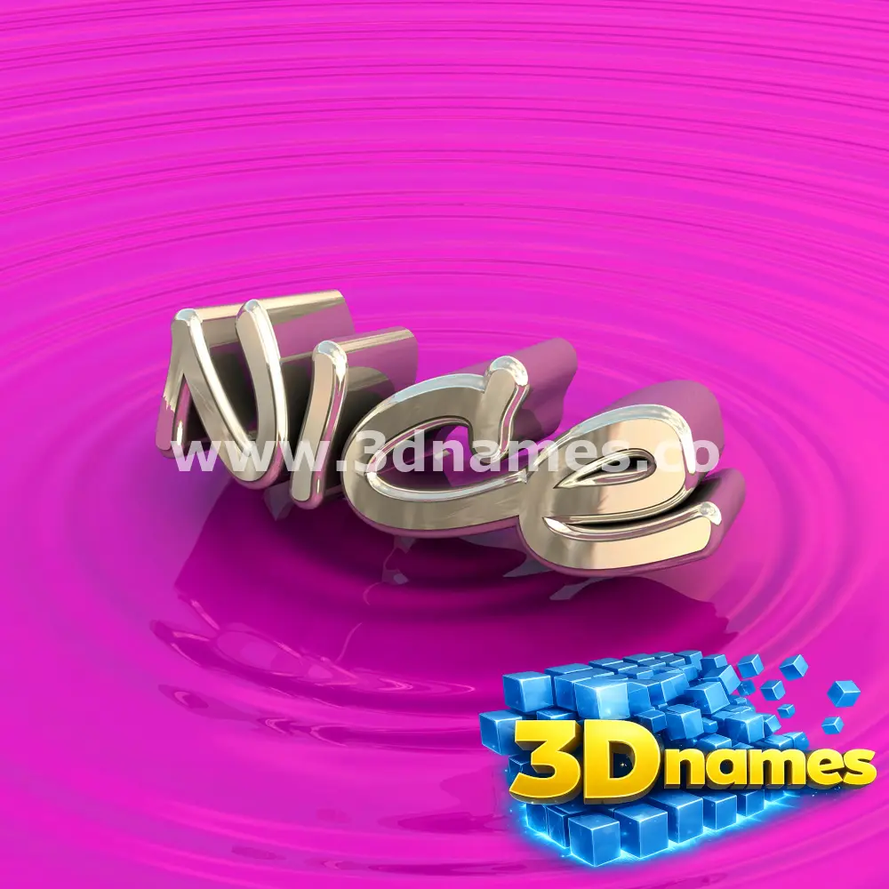 nice in Pink Graffiti style - 3D name wallpaper