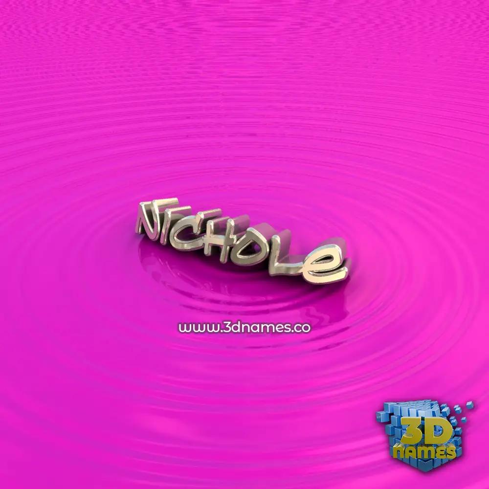 nichole in Pink Graffiti style - 3D name wallpaper