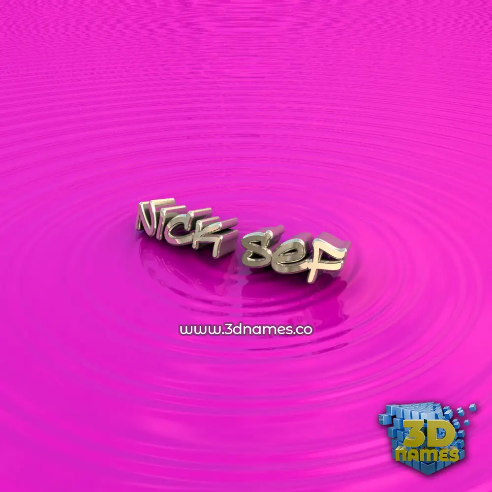nick sef in Pink Graffiti style - 3D name wallpaper