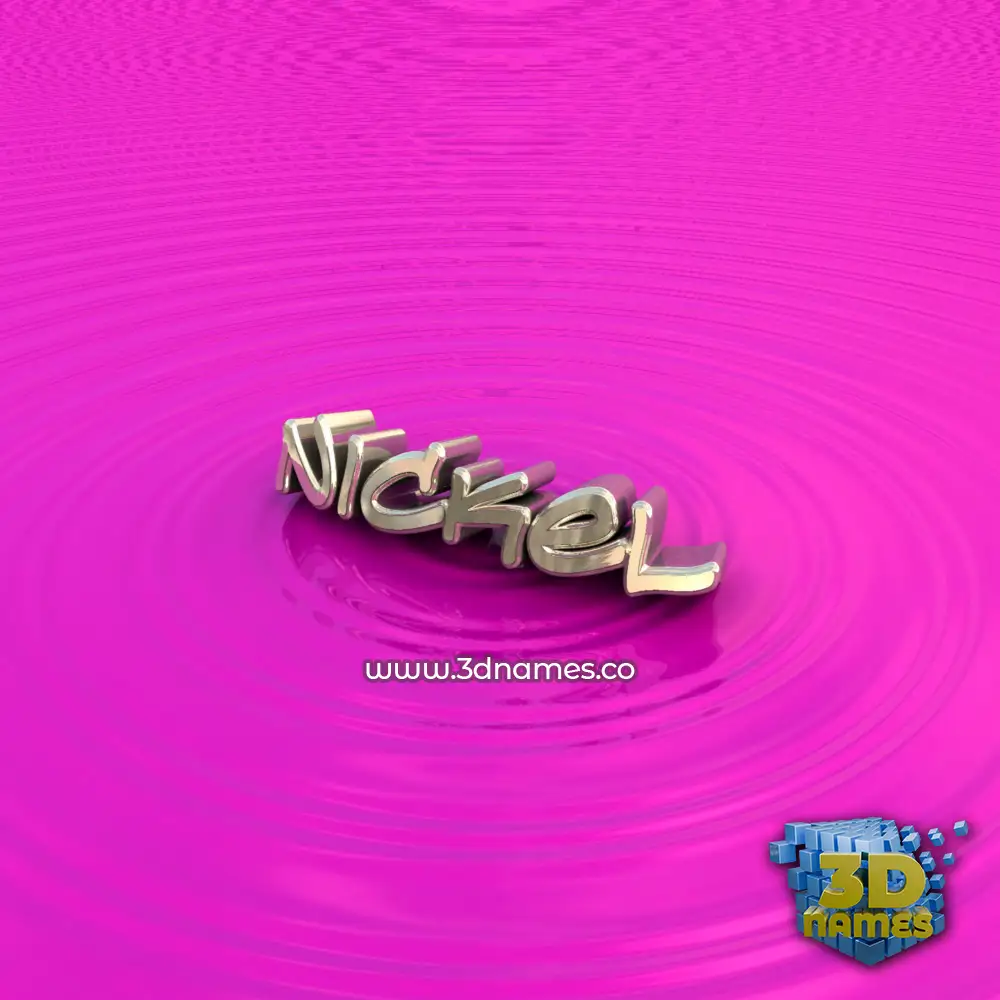 nickel in Pink Graffiti style - 3D name wallpaper