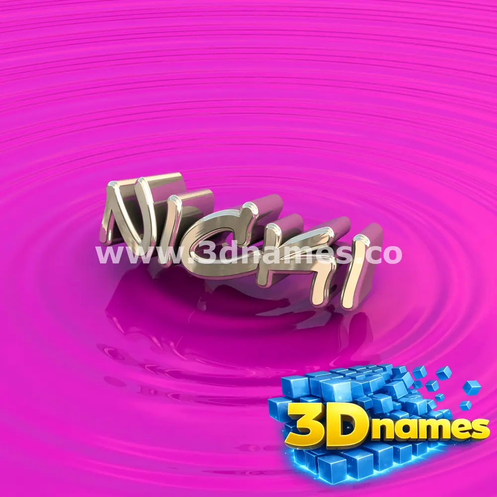 nicki in Pink Graffiti style - 3D name wallpaper