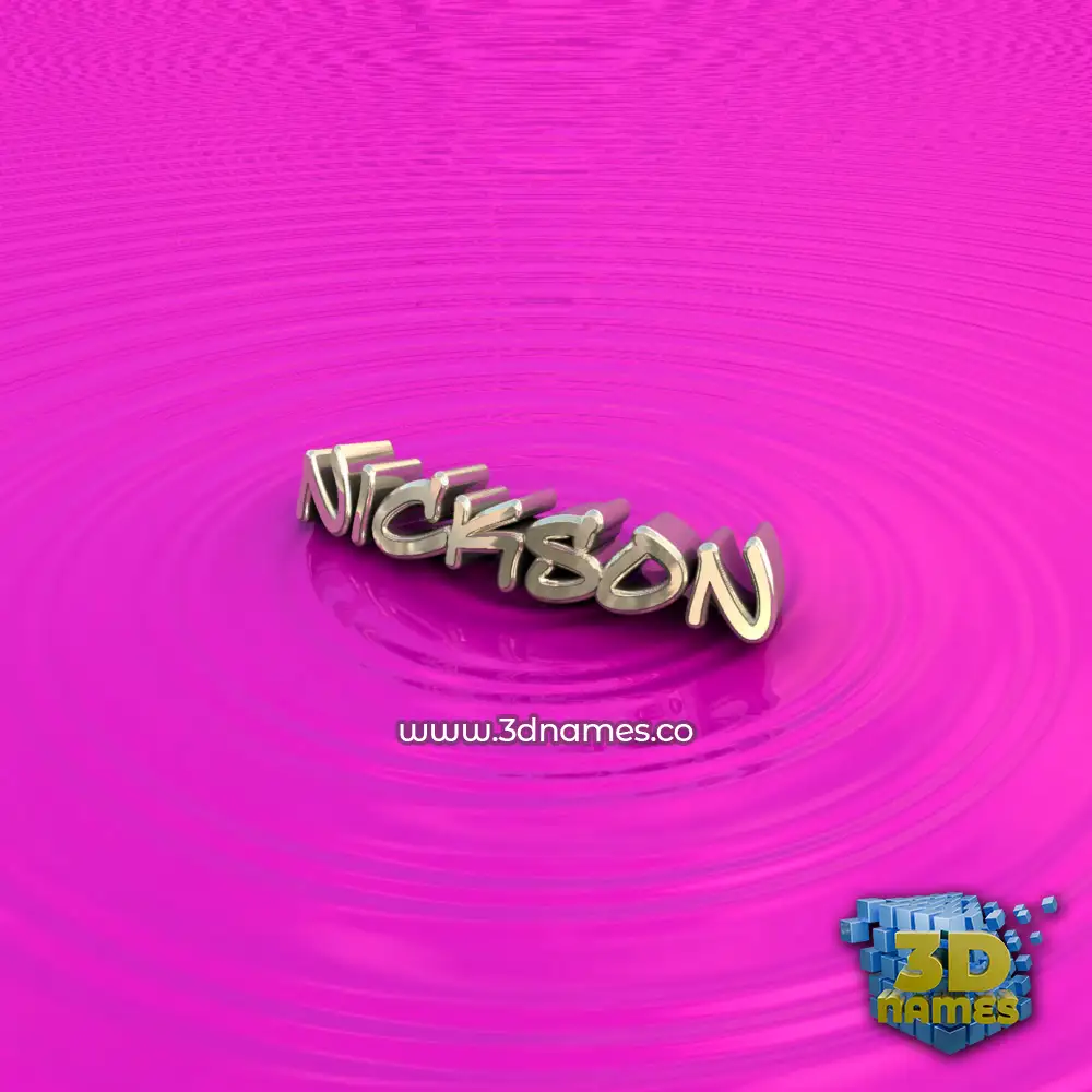 nickson in Pink Graffiti style - 3D name wallpaper