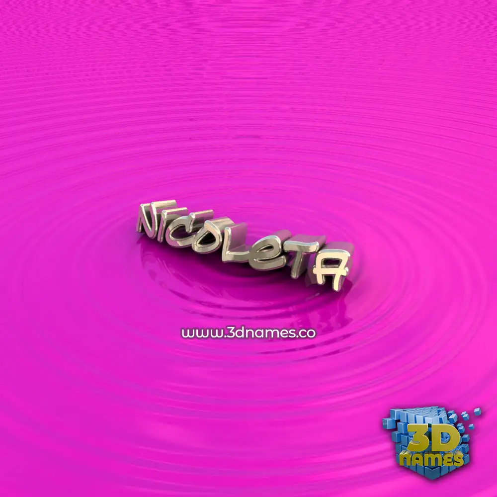 nicoleta in Pink Graffiti style - 3D name wallpaper