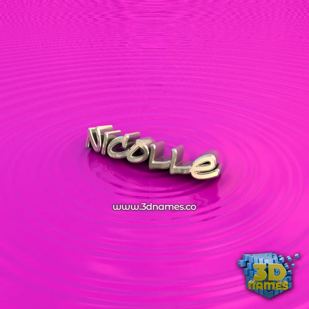 nicolle in Pink Graffiti style - 3D name wallpaper