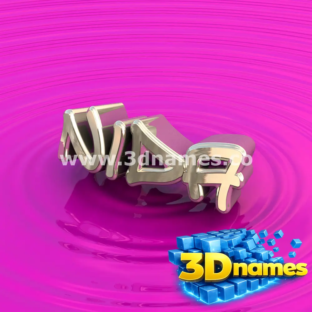 nida in Pink Graffiti style - 3D name wallpaper