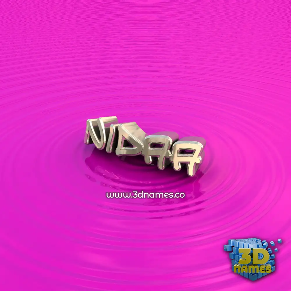 nidaa in Pink Graffiti style - 3D name wallpaper