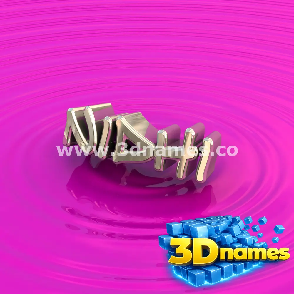 nidhi in Pink Graffiti style - 3D name wallpaper
