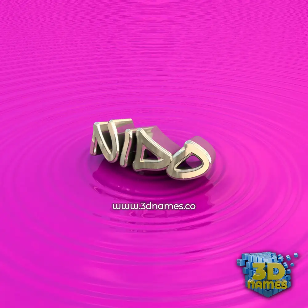 nido in Pink Graffiti style - 3D name wallpaper