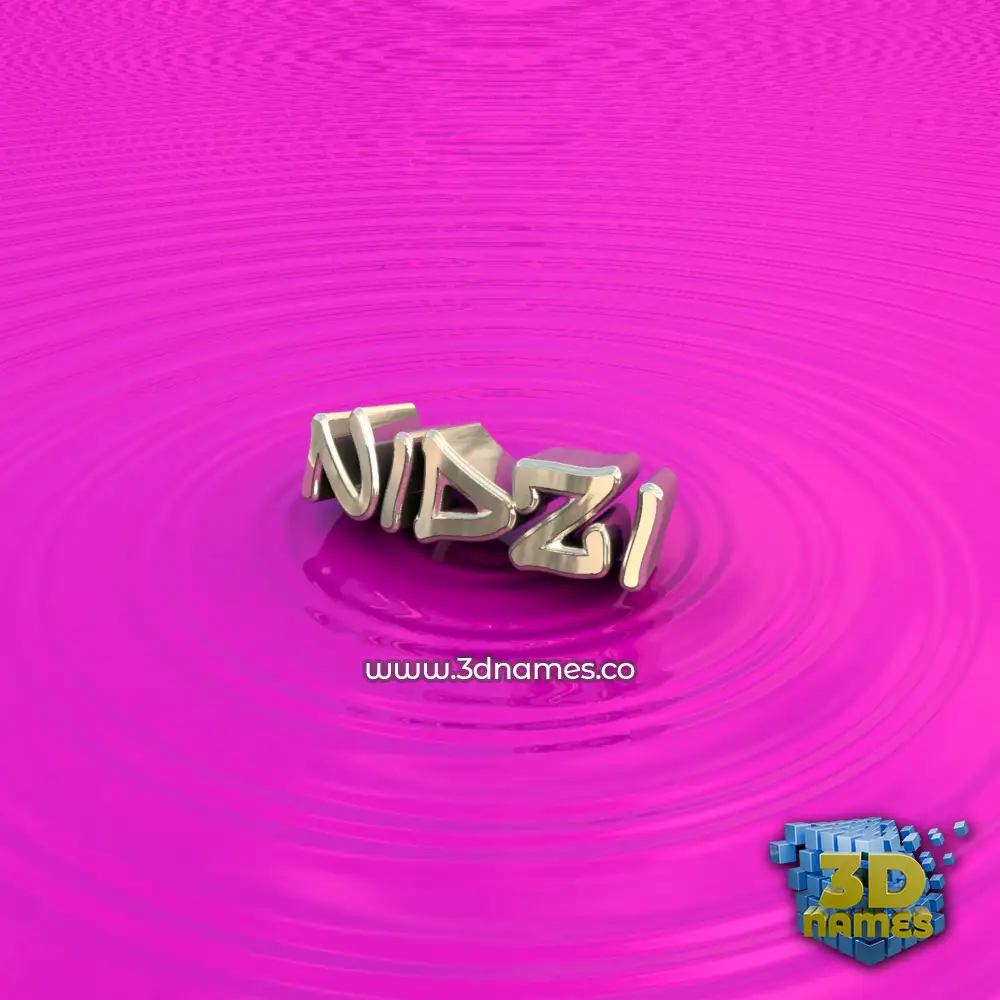 nidzi in Pink Graffiti style - 3D name wallpaper