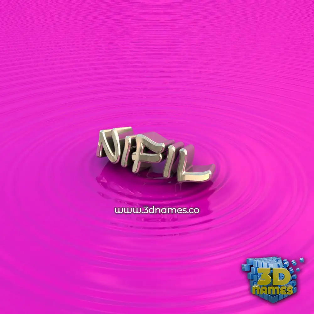 nifil in Pink Graffiti style - 3D name wallpaper