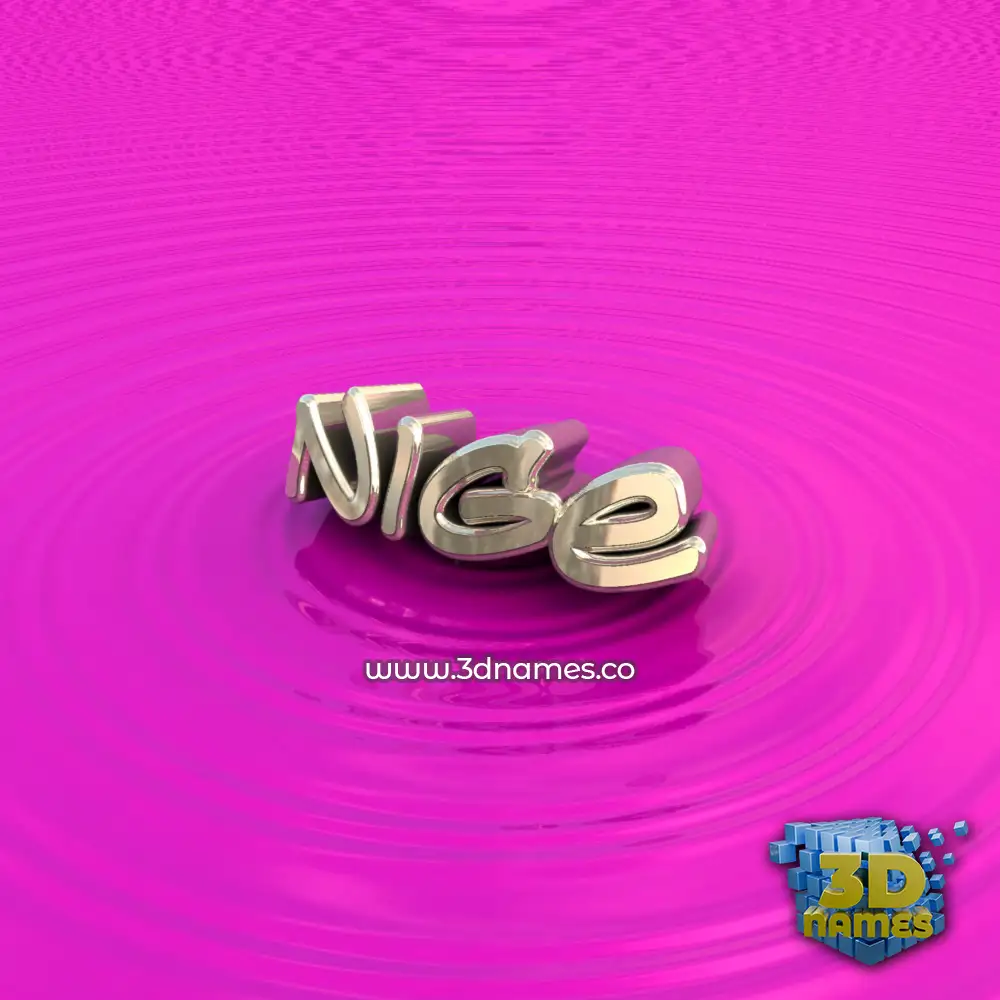 nige in Pink Graffiti style - 3D name wallpaper
