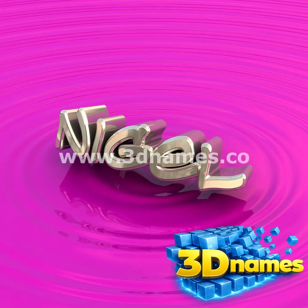 nigel in Pink Graffiti style - 3D name wallpaper