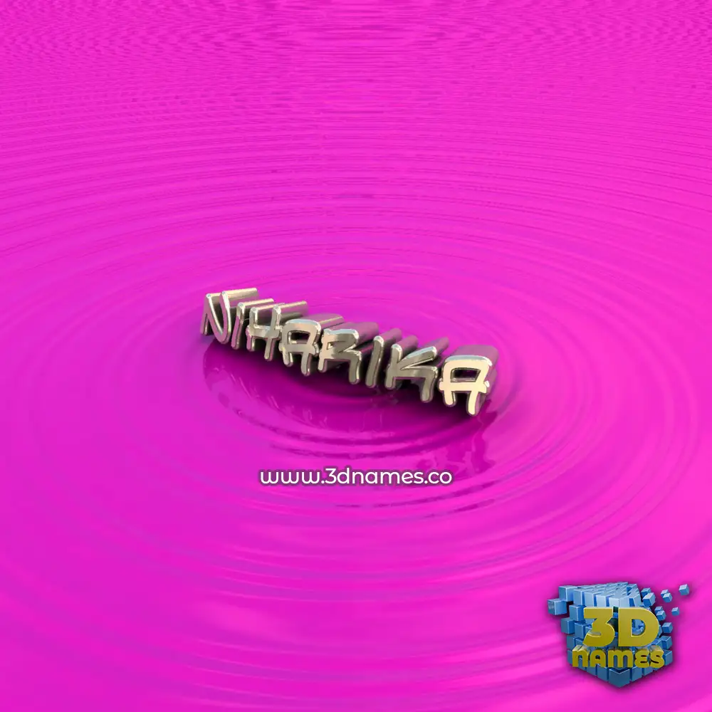 niharika in Pink Graffiti style - 3D name wallpaper
