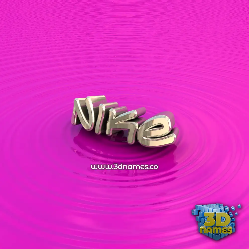 nike in Pink Graffiti style - 3D name wallpaper