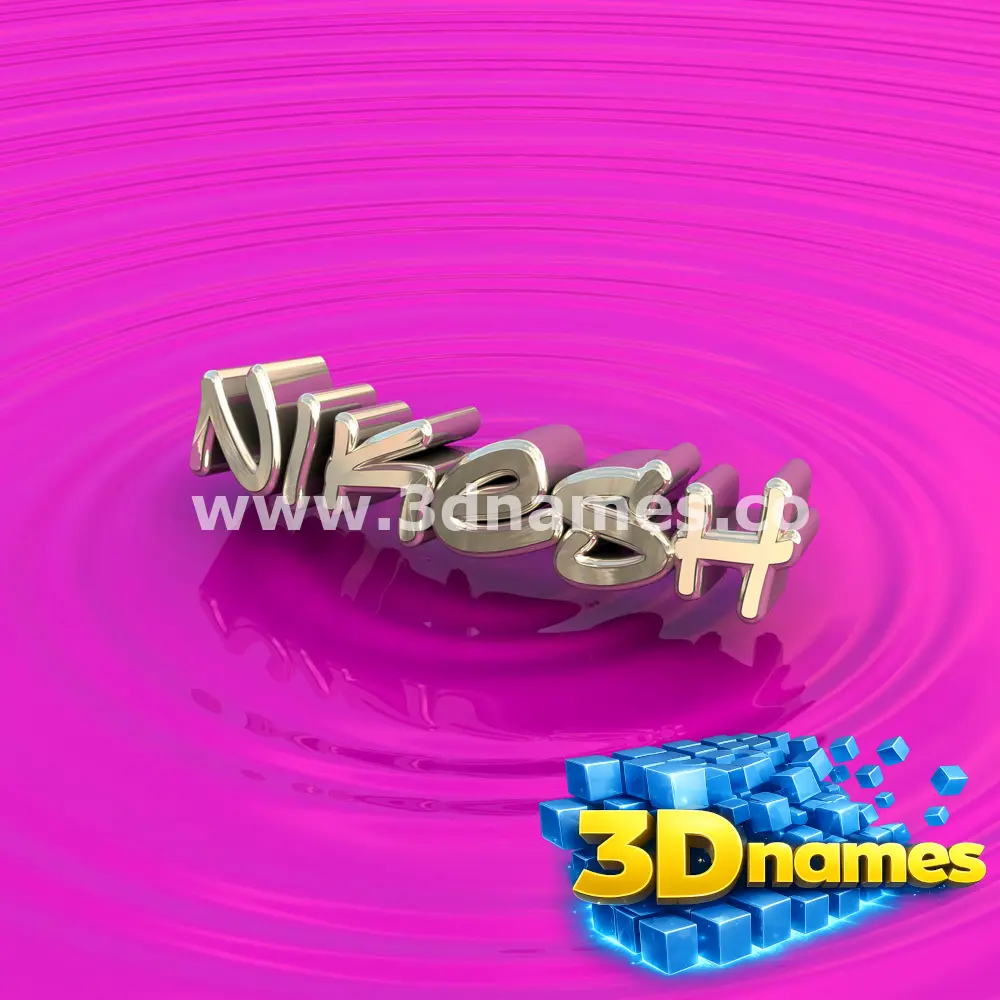 nikesh in Pink Graffiti style - 3D name wallpaper